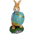 Miniatyrbillede 1 af 5: Harpiks Påske Kanin Statue Have Statue Kanin Figur Ornament Med Påskeæg Til Plæne