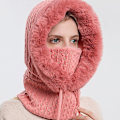Miniatyrbild 3 av 5: Vinter utomhus ridning huvudbonader kall-proof skidmössa varm halsduk mask en-delad kall-proof huvudbonader (marinblå)