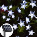 Dww- 7m 50 LED stjernehage solcellelys (hvit), utendørs solcelledrevne lys LED stjernesnorlys vanntett 8MB