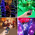 Miniatyrbilde 5 av 5: Smart RGB-lyslenke for juledekorasjon, julepynt, Bluetooth 4.0, app-fjernkontroll, musikk