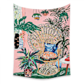 Miniatyrbillede 1 af 4: Wekity Botanisk Boho Hjem Gobelin Æstetisk Kunst Hjem Baggrund Stof Ornament Gave Mandala Gobelin Ornament (ZJ825-57, 39 X 59 Tommer)