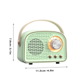 Pikkukuva 2 / 2: Bluetooth-kaiuttimet Kannettava langaton Retro Bluetooth-kaiutin Mini-langaton kaiutin, jossa on rikas basso selkeässä stereofoninen ääni Kannettava kaiutin Tukee FM-radiota