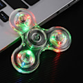 Miniatyrbillede 5 af 5: 3-bladet LED-lys fingerspinningslegetøj - Hvidt børnefingerspinningsgyroskop
