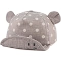 Miniatyrbilde 1 av 5: Dww-Grå-Polka Bomull Bb Cap 12 24 Månader för Flicka Pojke Barn Solhatt Justerbar Cap Vår t Höst
