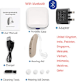 Miniatyrbillede 1 af 5: Bluetooth høreapparat trådløs opladning høreapparater Fonos lydforstærker støjreduktion lydstyrkekontrol justerbar tone（UK Bluetooth hud）