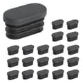 100 stk. 15x30mm plast endestykker, til møbelfødder rør ovale endestykker, til plaststolben stopper, til ovalt rør
