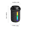 Miniatyrbillede 3 af 5: Udendørs trådløs Bluetooth-højttaler med RGB-lys, bærbar vandtæt lille højttaler, omgivende lys, roterende og stigende lydstyrke