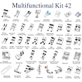 Miniatyrbilde 5 av 5: MSBD 42 PCS Sysett for symaskin Trykkfotsett Hjem Symaskin Multifunksjon Trykkfotsett Kombinasjon Sygave Passer for de fleste modeller av
