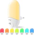 Børns LED-nattelys elektrisk stik Multicolor Automatisk Plug-and-play Netlygte Med Tw