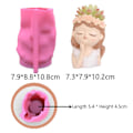 Miniatyrbilde 5 av 5: Planter Mold Thinking Girl Creative Non-stick Easy to Release 3D Creative Pencil Flower Pot Silicone