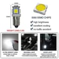10 stk. E10 12v Cool White LED-pærer 5smd 0,5w 50lm Lampcool White