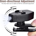 Miniatyrbillede 4 af 4: 2 stk. Universal Fleksibel Super Lysstærk LED Clip On Mini Bog Læselampe Justerbar LED Natlampe