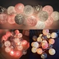 Miniatyrbillede 3 af 4: 20 LED-fe-lys, batteridrevne bomuldslyskæder LED-festtema julebørneværelse natlysdekoration
