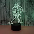 Miniatyrbillede 3 af 5: 3D Natlys Ishockey Atlet 3D Illusionsseng
