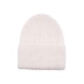 Stickad mössa tjock enfärgad slouchy varm mössa polyester 58 cm lättvikt Beige