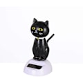 Miniatyrbillede 4 af 4: Solcelledansende legetøj Bobble Head legetøj Sort kat Dyr dansende figur legetøj Bil instrumentbræt indretning