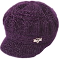 Miniatyrbillede 3 af 5: Baret Huer til Kvinder Blød Varm Hæklet Strikkede Baretter Atumn Vinter Hue Hue Mode Strikkede Kalot Elegant Græskar Hat（One Size，Lilla 2）