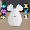 Miniatyrbillede 1 af 4: 2024 Bærbar Børne Natlampe, USB Genopladelig Baby Natlampe Med Touch Control