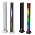 Miniatyrbillede 3 af 5: Musik Atmosfære Lys, Musik Lydstyring Led Strip Lys Multifunktionel Pickup Stemmelampe Usb（Hvid）