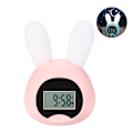 Miniatyrbild 1 av 5: Led Barnklocka, Usb Kanin Väckarklocka, Sänglampa Väckarklocka, Digital Väckarklocka（Rosa）