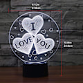 Miniatyrbild 4 av 5: 3D LED-illusion nattlampa, optisk sängbordslampa, nattljus, lysande barnlampa