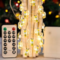 Miniatyrbild 1 av 5: Dekorativa bi-ljusslingor USB & batteridrivna ljusslingor 10ft 30 LED nattlampor med fjärrkontroll och timer