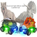Miniatyrbild 2 av 5: Dinosauriebilar med LED-ljus & ljud Dino Bil Leksaker Bilpresenter Djurfordon Monstertruck Leksakssats för Pojkar Flickor Småbarn Barn Födelsedagspresenter Klassrum
