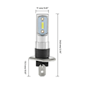 Pikkukuva 3 / 5: 2 LED H3 sumuvaloa, auton ajovalot, valkoinen ajovalo