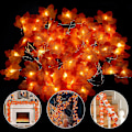 Miniatyrbild 4 av 5: Höstljus Höstdekor Höstdekorationer för hemmet Totalt 19,6 fot 60 LED [2-pack]