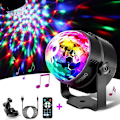 Pikkukuva 2 / 4: Disco-pallo LED-juhlalamppu, musiikkiohjatut disco-valotehosteet, disco-valo USB-kaapelilla, 360 astetta kääntyvä juhlalamppu kaukosäätimellä