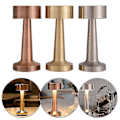 Miniatyrbillede 1 af 3: Genopladelig LED-bordlampe med berøringssensor, skrivebordslampe til soveværelse, restaurant, barindretning (bronze, håndvægt)