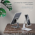 Miniatyrbilde 2 av 3: Universell justerbar metalltelefonholder, sammenleggbar mobiltelefonbrakett, nettbrett-telefonholderstativ for iPad-nettbrett-telefon