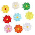 Miniatyrbilde 3 av 5: Dww-39 stykker Daisy Flower Butterfly brodert strykejern-på lapp, broderi sy-på merke, sy strykejern på lapper merke applikasjon, klistremerke reparasjon