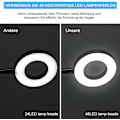 Pikkukuva 4 / 5: Led-kiinnitysklipsilamppu, joustava kiinnitysklipsilamppu, pöytävalaisin 3 tilaa ja 10 himmennystasoa
