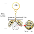 Miniatyrbild 2 av 4: Brevnyckelring Solros Initialnyckelring Med Hemligt Meddelande Nyckelring