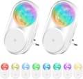 Nattlys stikkontakt barn rgb nattlys baby med daggry sensor energisparende