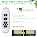 Miniatyrbillede 7 af 7: Plantelampe 4 hoveder LED plantevækstlys, 6000K 10 niveauer dæmpbar timing, rødt blåt lys