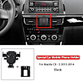 Miniatyrbillede 1 af 5: Elegant Bil Mobiltelefonholder Til Mazda Cx-4 Cx-5 Cx-8 2013-2022 Luftventilationsbeslag（Sort-02）