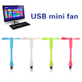Miniatyrbilde 5 av 5: Kreativ USB-vifte fleksibel bærbar minivifte og USB LED-lyspære for Power Bank & Notebook & Datamaskin sommergadget (blå lampe)