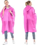 2-pack regnponcho för dam och herr med dragsko huva för vuxna