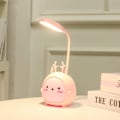Miniatyrbilde 2 av 5: Led-skrivebordslampe for studier, oppladbar USB, søt tegneserieform