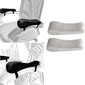 Miniatyrbillede 7 af 8: 2 ergonomiske armlæn, memory foam albuepude, sort/grå