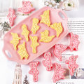 Miniatyrbillede 2 af 5: 8 stk. kageform balletformer non-stick varmebestandig fondantpasta slik kage prægning stencil