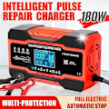 Miniatyrbillede 3 af 5: Lcd-skærm Batterioplader Intelligent Puls Reparation Batterioplader Batterioplader Blybatterioplader Syrebatterioplader Puls Reparation Gul