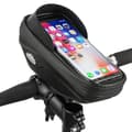 Vandtæt cykelpose til overrør, telefonpose til frontramme, til mountainbike, touchskærm, mobiltelefonholder, kompatibel med iPhone X, 8 Plus 7