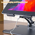 Miniatyrbilde 5 av 5: Metall Tablet Stativ Justerbar Universell Tablet Skrivebordsstativ Sammenleggbar (Svart)