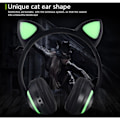 Miniatyrbild 4 av 5: Bluetooth Stereo Kattöron Blinkande Ljus Lysande Kattöron Öronproppar Hörlurar Öronproppar LED-ljus