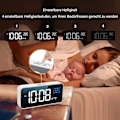Miniatyrbild 2 av 3: Digital väckarklocka, LED digital väckarklocka spegel skrivbordsklocka USB uppladdningsbar reseväckarklocka med 2 larm/snooze/temperaturvisning/röststyrning