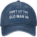 Miniatyrbillede 1 af 4: Hurtig shopping Old Man Hat Lad Gamle Mænd Komme Ind i Kasket Kvinder Dad Hats Justerbare Kasketter（One Size，Navy Blue）