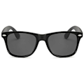Miniatyrbillede 2 af 2: Retro Wayfarer Solbriller Mat Sort Sort